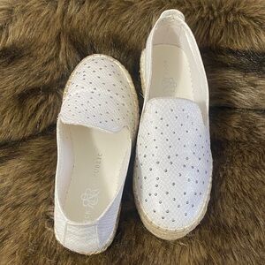 Rock & Republic Sparkling White Espadrilles